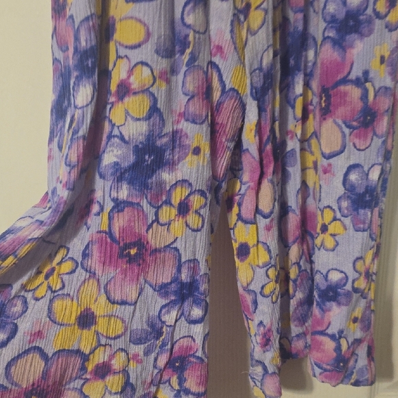 Justice Light Purple Romper with Floral Pattern - Picture 4 of 7